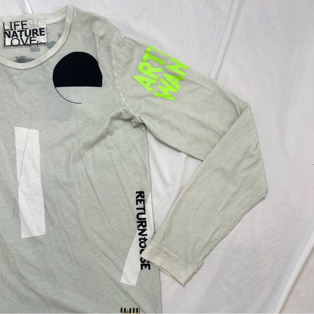 Freecity Artists Wanted Life Nature Love Abstract Long Sleeve Shirt Size Medium - Picture 3 of 9